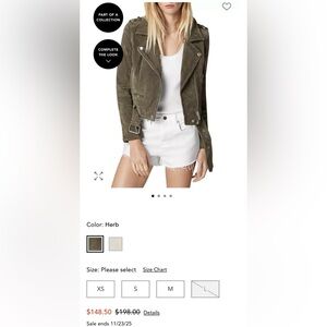 BlankNYC Women's Suede Moto Jacket